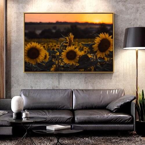 Artcozy Oil Canvas Painting sunflowers_flowers_yellow For Home Decoration Wall Art
