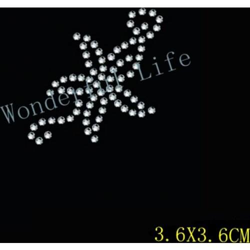 Free Shipping 6PCS/lot BlingBling New Trend Product Small Size Hot Fix Rhinestone Flower Motif for Lady Wonderful Quality