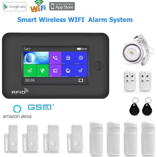 Wireless Intelligent Home Security Burglar Monitor Touch Screen Detector Alarm