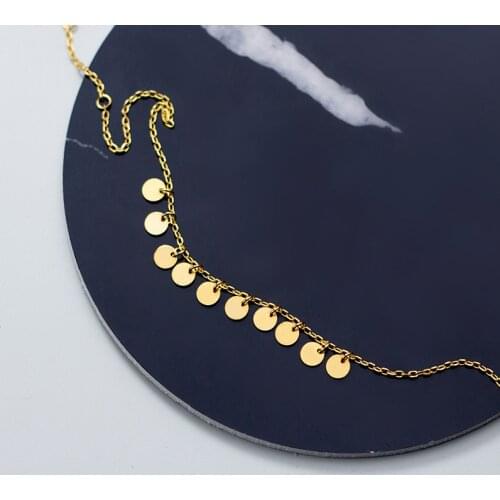 Gold Disk Bracelets 100% 925 Silver Coins Jewelry Boho Charms Vintage Minimalism Indian Jewelry Birthday Gift Bangles for Women