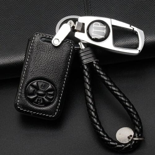 3 Buttons Car Smart Key Cover Case Fob Keychain Leather Case with Metal Key Ring For Toyota RAV4 2009 2011 RAV 4 Yaris 2011 Keys