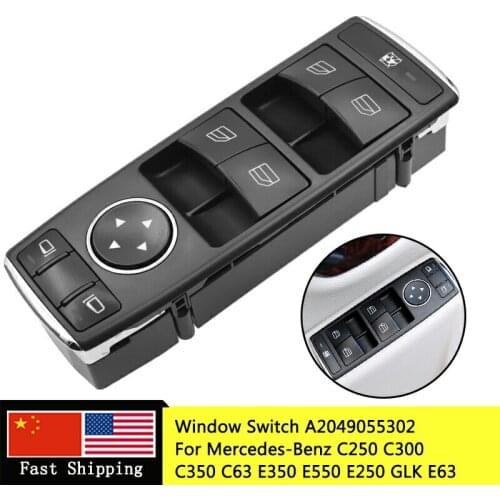 Front Left Driver Side Electric Window Switch A2049055302 For Mercedes W212 S212 C230 C250 C300 C350 C63 E350 E550 E250 GLK E63