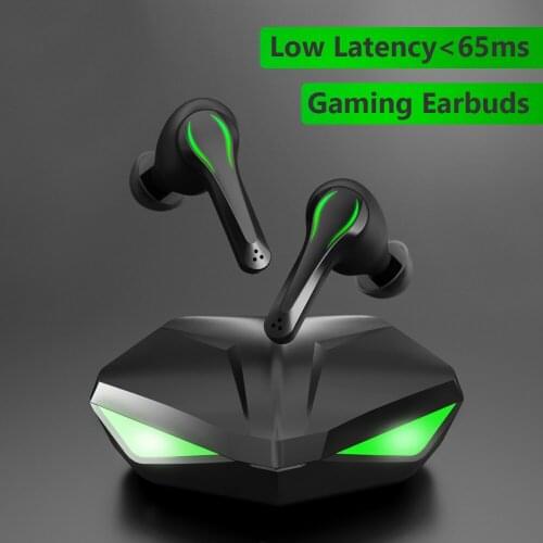 TWS Gaming Earbuds 65ms Low Latency fone Bluetooth Earphone with Mic Bass Audio Sound Driving Positioning Wireless Headset