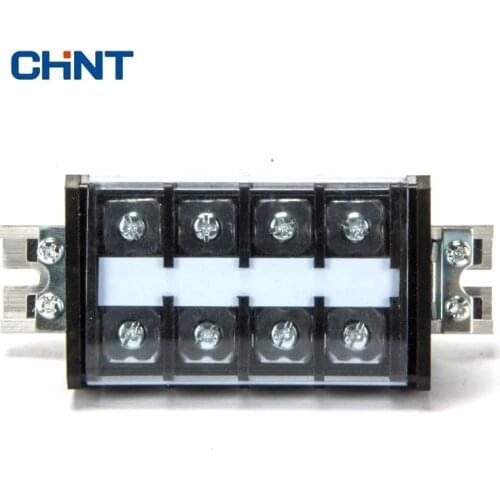 CHINT Terminal Block Rail Type Connection Terminal Wire Connector 60A 4 Position Connection Row Terminal Row Plate TD-60/4