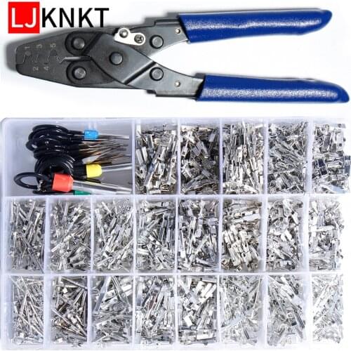 1/1.5/1.8/2.2/2.8/3.5 Hand tool pliers Male Female Crimping Terminal Automotive Connector Car Electrical Pins Non-Insulated Plug