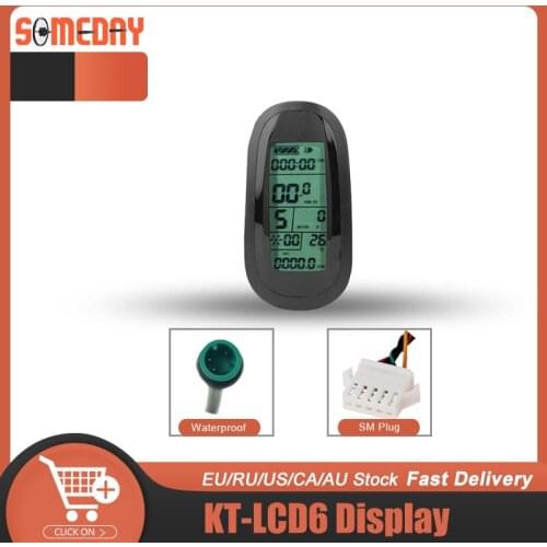 SOMEDAY LCD6 KT Display 24V 36V 48V Ebike KunTeng LCD Computer for Electric Bicycle Control Panel