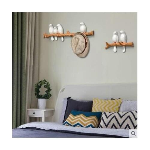 Creative resin three-dimensional bird crafts wall hanging, beautiful home hangings, coat hooks, beautiful decorative gifts