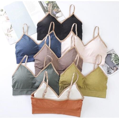 Linbaiway 2021 Women Push Up Wireless Lace Bras Female Solid Top Plus Size Bralette Underwear Lingerie Full Cup Brassiere