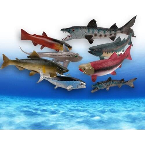 Lovely Solid Fish Figure Ornament Home Decoration Kids Educational Model Toy Kids Educational Model Toy Home Decoration