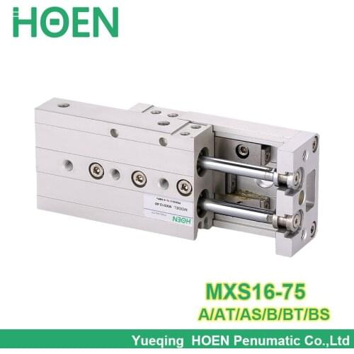 MXS16-75 MXS16-75AS MXS16-75A MXS16-75AT MXS16-75B MXS16-75BT MXS16-75BS Air Slide Table Double Acting Pneumatic Cylinders