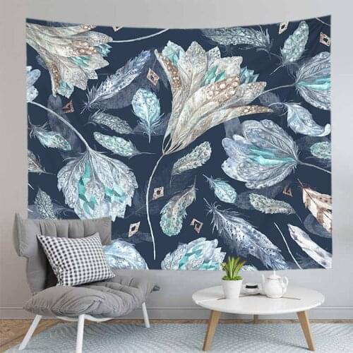 Cartoon Flower Leaf Wall Hanging Tapestry Home Decoration Tablecloth Sleeping Tapestries