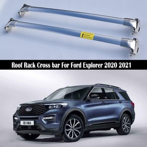 Stainless steel Roof Rack For Ford Explorer 2020 2021 Rails Bar Luggage Carrier Bars top Cross bar Rack Rail Boxes