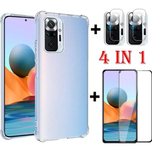 For Redmi Note 10 Pro Max 10Pro Clear Protective Silicone Case Anti-knock Cover For Xiaomi Redmi Note 10 Pro Global Case Coque