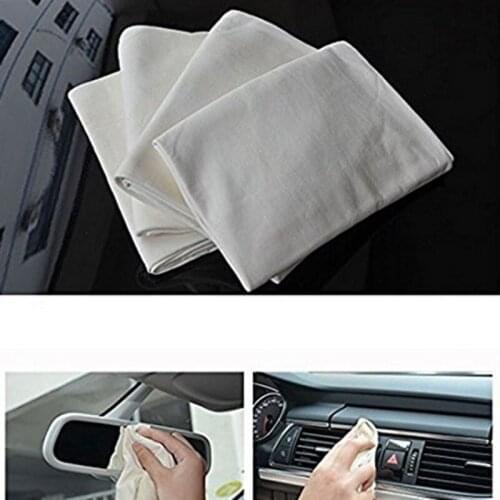 Auto Care Natural Chamois Car Cleaning Cloth Genuine Leather Wash Suede Absorbent Quick Dry Towels Car Cleaning Tools