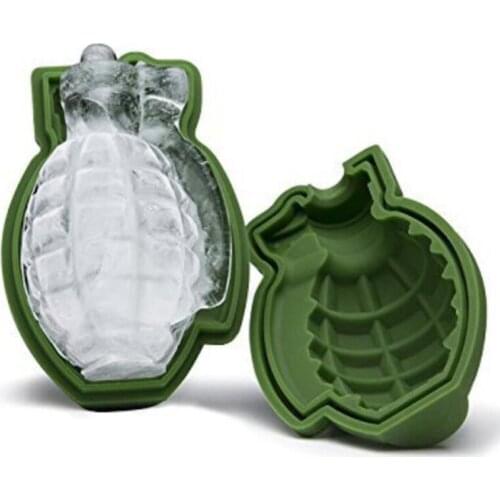 Creative 3D Grenade Shape Ice Cube Mold Tray Ice Cream Maker Party Bar Drinks Whiskey Wine Ice Maker Silicone Bar Accessories
