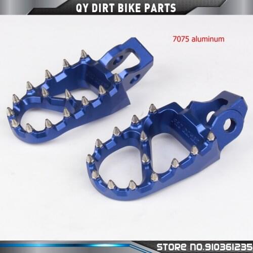 Blue 7075 Foot Pegs Footpegs Foot Rests Foot Pedals For YZ 85 125 250 YZ250F YZ426F YZ450F YZ125X YZ250X YZ250FX WR250F