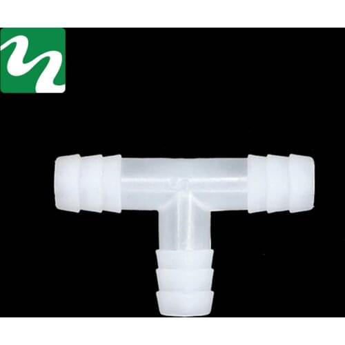 100 pcs Plastic Tee Diameter 8 mm Bird Rabbit drinking waterer pipe Blue Tee pipe Chicken waterer Fitting quail feeders