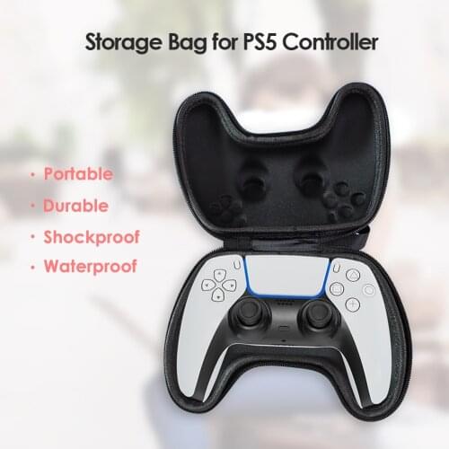 EVA Portable Controller Storage Bag Carrying Decor Dustproof Portable for PS5 Zipper Gamepad Protective Carry Case
