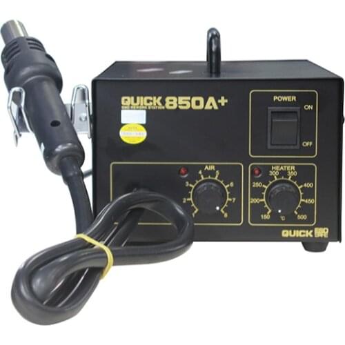 QUICK 850A+ hot air gun heating welding gun 220V SMD rework station Lead-Free Desoldering station
