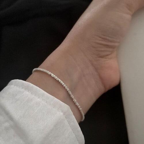 Kpop silver color bracelet female ins simple sky full of stars glittering jewelry girlfriends gift jewelry bracelet