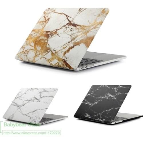 Marble texture Hard Laptop Case For Mac book Pro 13 A1706 with Touch Bar & Touch ID Print Cover Case For Pro 13 A1708 Cover