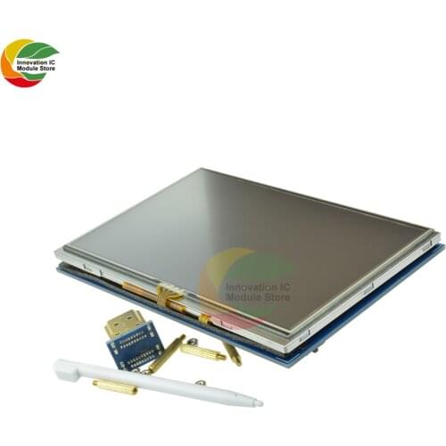 Ziqqucu 5 Inch Touch Screen ILI9486L 800x480 TFT LCD Display HDMI Interface with Pen for Raspberry Pi 4B 3B+ 3B 2B+ Windows 10 7