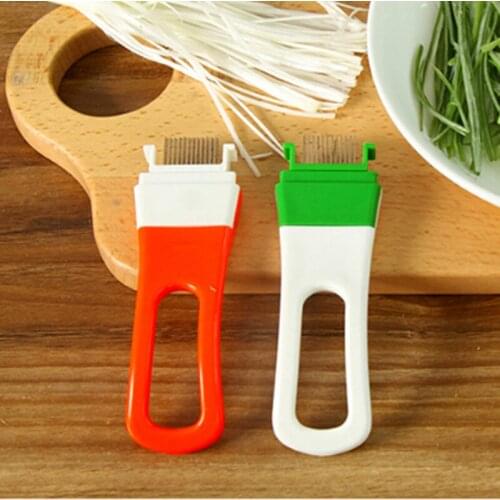 1PCS Kitchenware Cooking Tools Kitchen Accessories Vegetable Tool Cutter Slicer Magic Shredded Green Knife Cut Onion