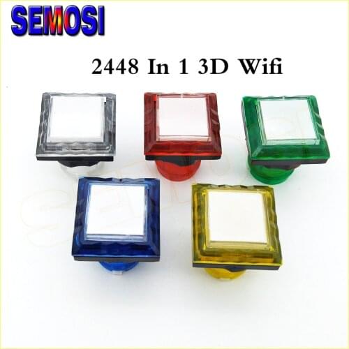 10pcs 32mm Square 12V LED Illuminated Arcade Push Button with Microswitch + LED + Holder