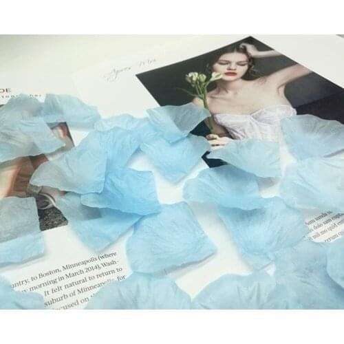 1000pcs Light Blue Artificial Silk Rose Flower Petals Wedding Favor Accessories Party Event Decoration