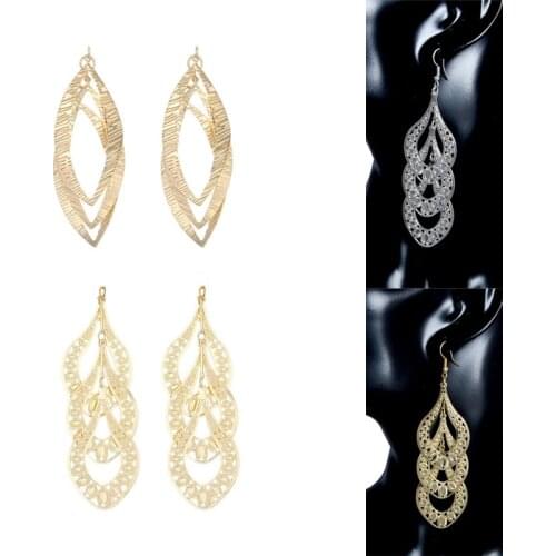 2020New 60Pcs multi-layered Hollow pendants alloy button for DIY Jewelry earring or necklace accessories DL81-DL82