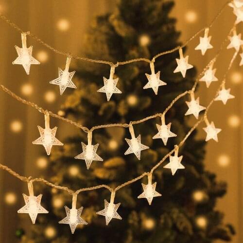 10M 100LED 220V Christmas Snowflake Star Ball String Lights 6M 40LED Battery Flash Fairy Light Garlands For Wedding Party Decor