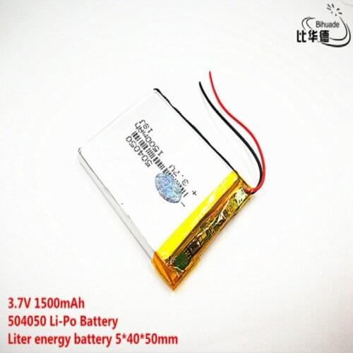 5pcs Liter energy battery Good Qulity 3.7V,1500mAH,504050 Polymer lithium ion / Li-ion battery for TOY,POWER BANK,GPS,mp3,mp4