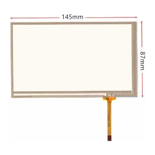 5pcs/A LOT Free shipping 6.2 inch Resistance touch screen panel glass digiziter ,size: 145*87mm