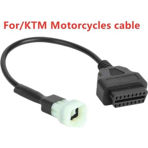 Car connector 6Pin to OBD 16Pin Adapter 6 Pin To OBD2 Cable for For Duke RC Motorcycles 2011~2017 Motorbikes ECU