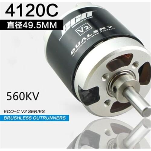 DUALSKY ECO 4120C-V2 430KV 560KV fixed-wing Brushless Motor applied to popular 70E F3A 3D models (2.6kg-3kg) for example EF70