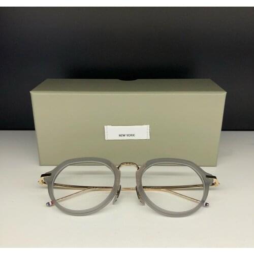 New York THOM Brand Designer Eyeglasses Frame Retro Round Alloy Acetate Glasses TBX421 Blue Light Prescription Optical Eyewear