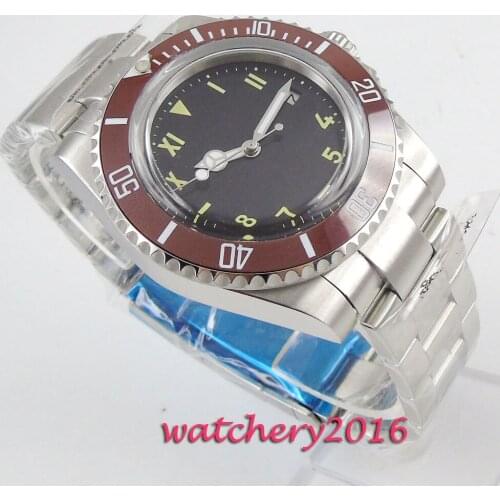 2019 Luxury Fashion Men 40mm Watch Deployment no logo Automatic Military Sterile Dial Stainless Steel Band Wristwatch NEW Arrive