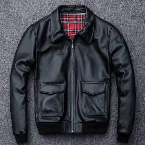 DHL Free Shipping Mens Air Force Flight Jacket 100% Thick Genuine Cow Leather Jacket Male Pilot Suit Bomber Jackets Winter Coat