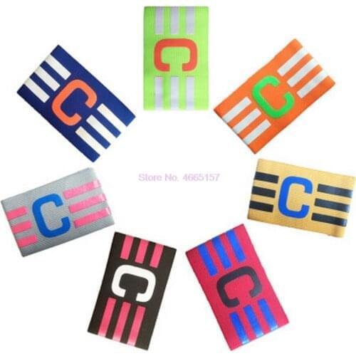 By dhl or fedex500pcs Breathable Nylon Football Soccer Adjustable Elastic Captain Armband Elbow Exercise Health Care dult kids