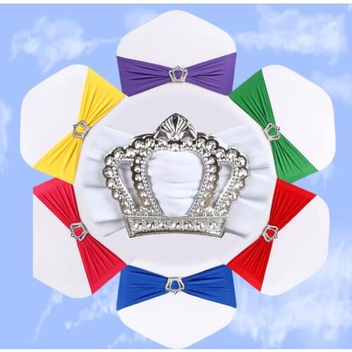 Back Elastic Bow Decoration Bow Flower Chair Back Belt Banquet Chair Cover Bandage