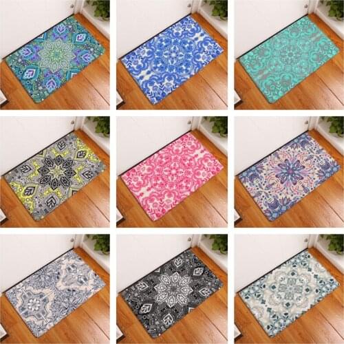 Mandala Door Mat Non Slip Kitchen Living Room Rug Entrance Door Bathroom Mat Indoor Carpet Doormat Decor 50*80cm