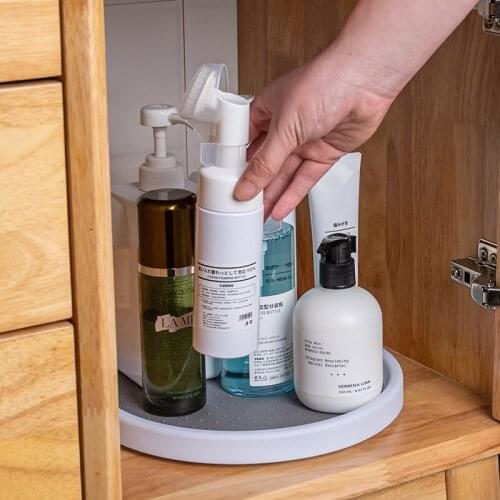 Kitchen Multifunctional Rotating Shelf Condiments Rotating Storage Box Living Room Desktop Cosmetic Organizer