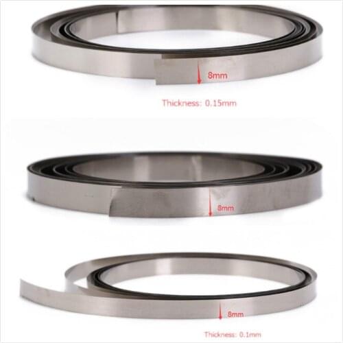 2M 8mm x 0.1/0.12/0.15mm Pure Ni Plate Nickel Strip Tape For Li 18650 Battery Spot Welding Compatible For Spot Welder Machine