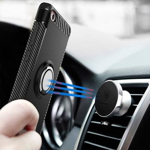 Magnetic Armor Case for Xiaomi Redmi 4A Luxury Silicone Case Cover Metal Ring Hard Case for Xiaomi Redmi 4A Funda Capa