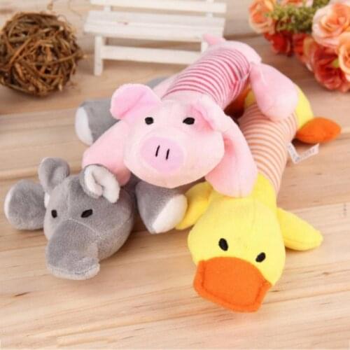 Cute Pet Dog Toys Chew Squeaker Animals Pet Toys Plush Puppy Honking Squirrel For Dogs Cat Chew Squeak Toy Dog Goods