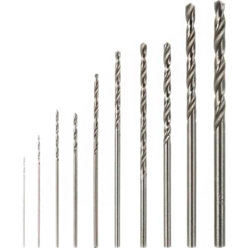 10Pcs HSS High Speed White Steel Twist Drill Bit Set for dremel Rotary Tool New Q84D