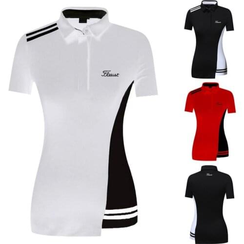 New Golf Wear Womens Polo Shirt Summer Sport Golf Apparel Short Sleeve Quick Dry Breathable Shirts for Women