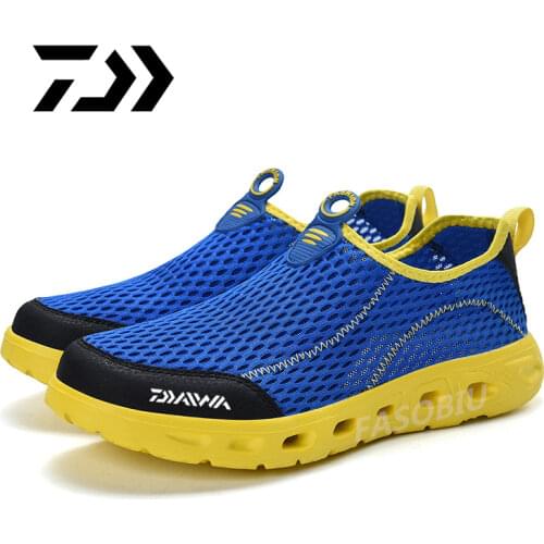 Daiwa 2021 Summer New Mens Large Durable Shoes Outdoor Sports Wading Mens Shoes Mesh Breathable Mountaineering Fishing Shoes