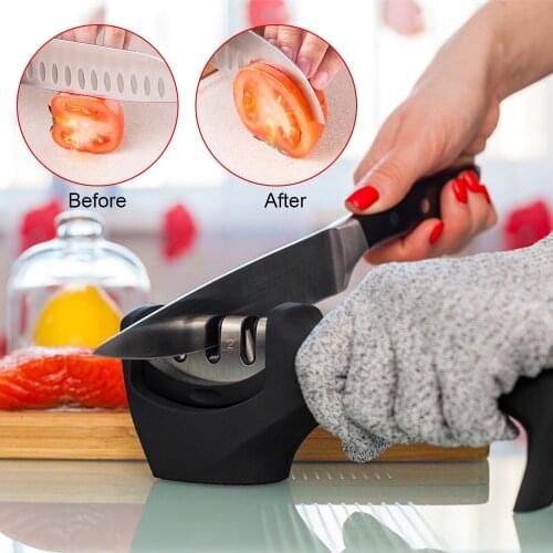 Knife Sharpener Stainless Steel Kitchen Tool Sharpening Stone Grinder Knives Sharpener Kitchen Tools