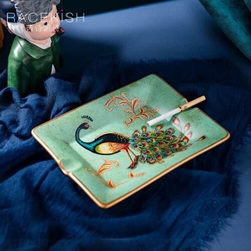 Ashtray Cigar Holder Living Room Decoration Tray Gift For Boyfriend Desk Accessories Vintage Cigar Ashtray